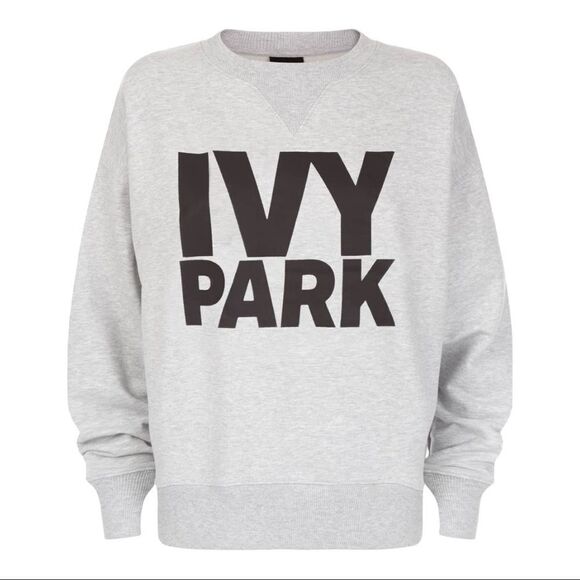 Ivy Park Grey Cotton Crewneck Logo Sweatshirt Size S - Picture 3 of 8
